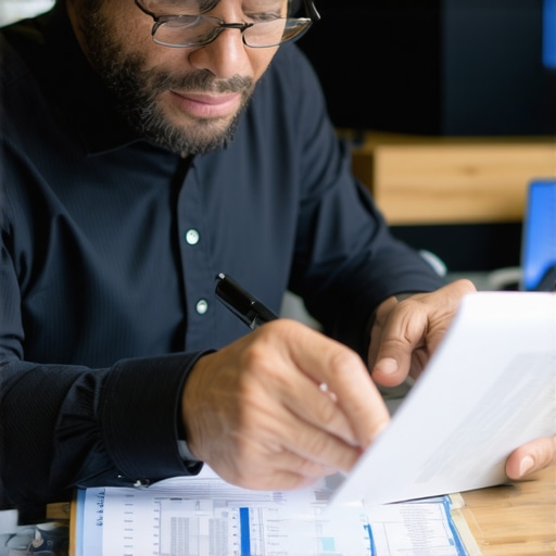 Business owner using digital tools for financial planning