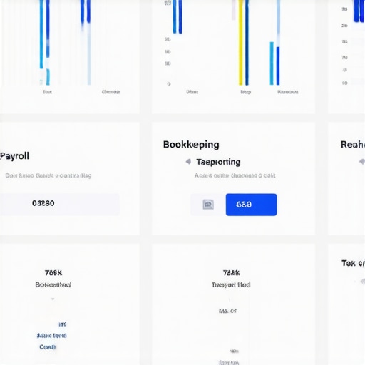 A digital dashboard illustrating interconnected financial management systems.