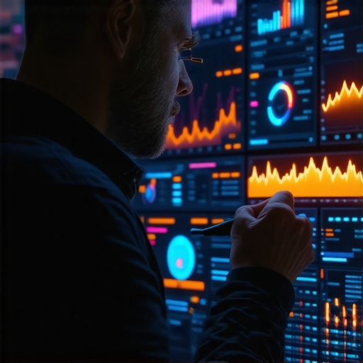 AI-Enhanced Payroll Dashboard for Small Business Business owner reviewing AI-driven payroll analytics on a digital screen.