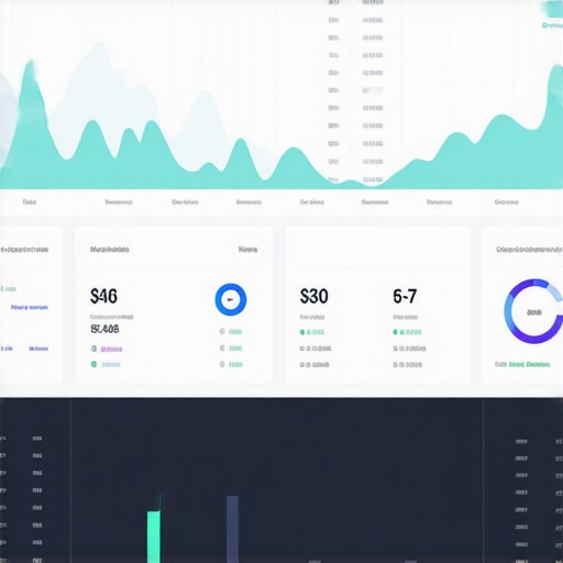 A modern financial dashboard showing real-time analytics for small business management.
