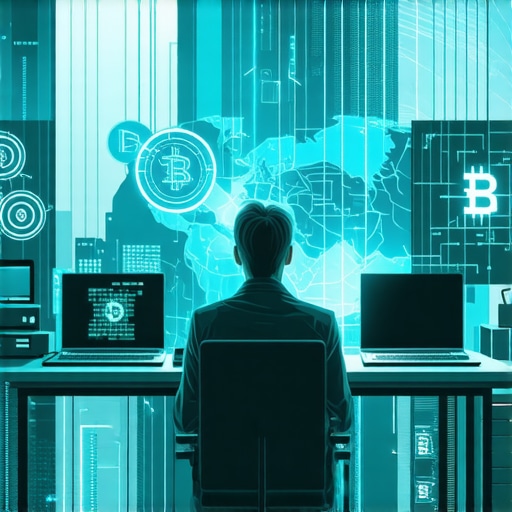 Future of Tax Technology Illustration of AI and blockchain technology transforming tax compliance for small businesses.