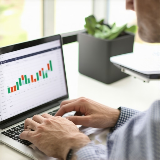 Business owner working on financial management using smart CPA tools on a laptop.