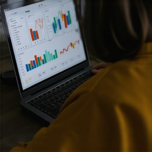 Person analyzing financial charts on a laptop, symbolizing ongoing financial system maintenance.