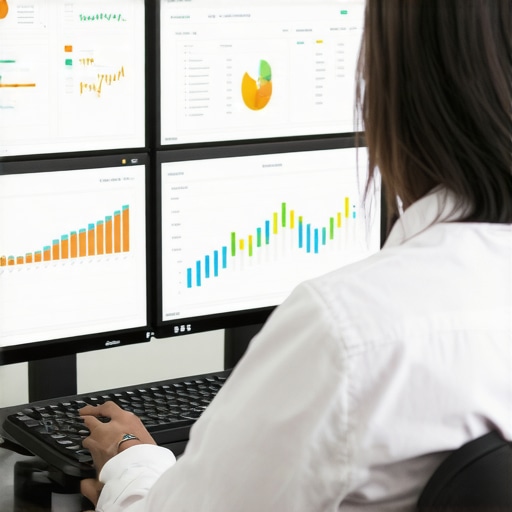 Screenshot of financial dashboards displaying cash flow, payroll, and tax data on a computer screen