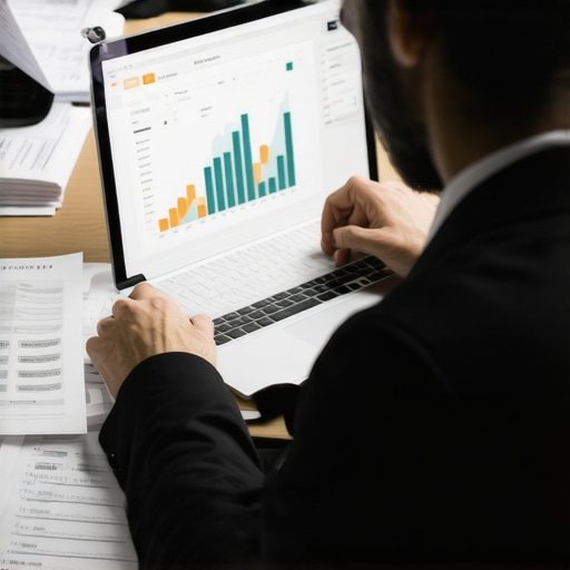 Business owner managing finances with digital tools