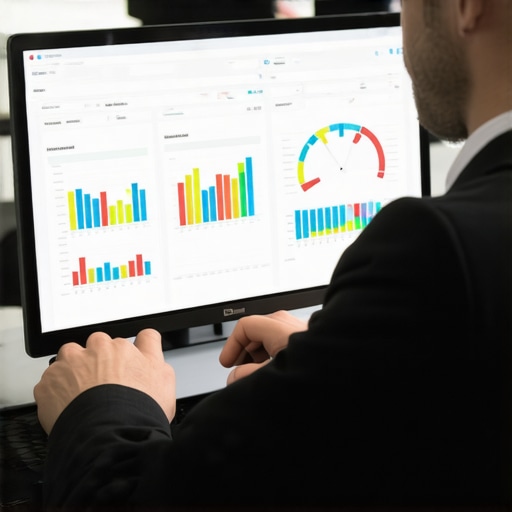 Person analyzing financial reports on a computer for CPA maintenance