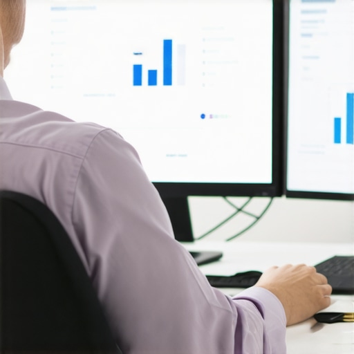 Accountant analyzing payroll and bookkeeping digital tools