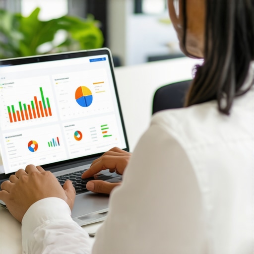 Accountant organizing financial data on a computer to prepare for 2026 taxes