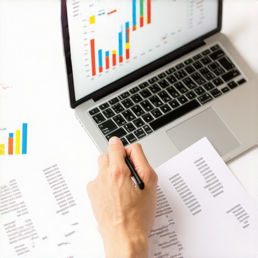 Accountant analyzing financial data related to foreign income and tax deductions