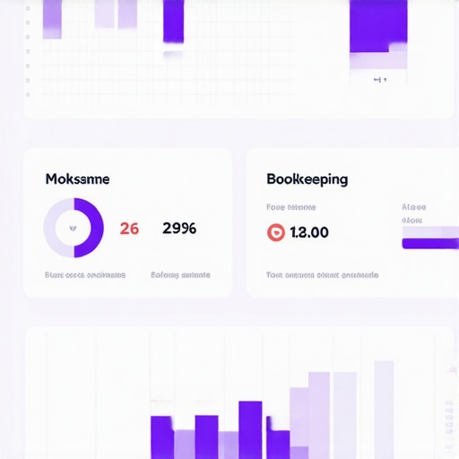 A sleek computer dashboard showcasing real-time financial data and compliance alerts