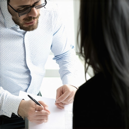Business owner working with CPA on LLC restructuring in office.