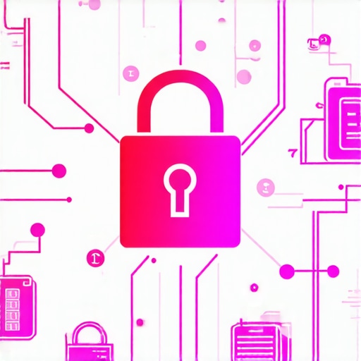 Digital lock and encryption symbols representing secure payroll data transmission