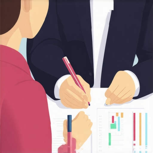 Strategic Financial Planning Business owner analyzing detailed financial data with a CPA