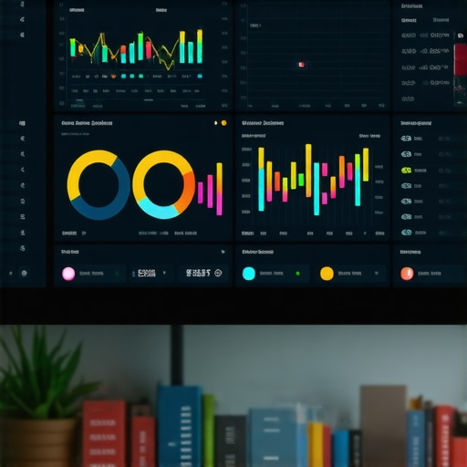 Financial data dashboard on a computer screen displaying real-time bookkeeping and payroll information