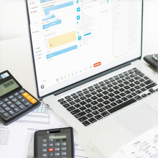 Effective Financial Maintenance Setup for Small Business Success Person managing bookkeeping on a laptop with financial documents nearby