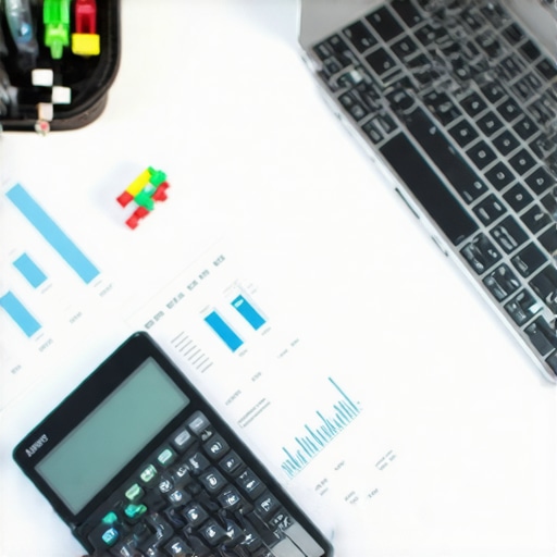 A clean workspace with a laptop, financial documents, and a calculator, signifying organized accounting practices.