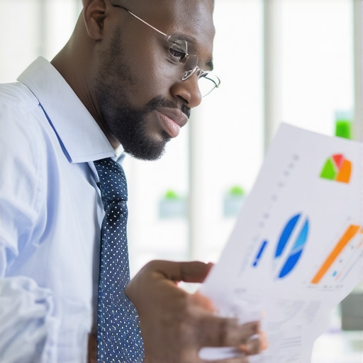 Financial Consultation in Progress Business owner reviewing financial documents with CPA