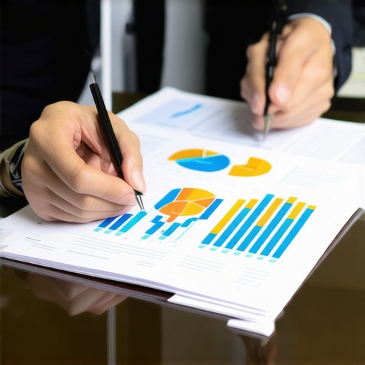 Financial Review with CPA Person reviewing financial documents with a CPA in an office