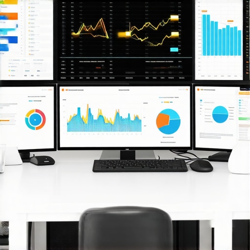 A professional workspace showcasing integrated accounting dashboards and automation tools.