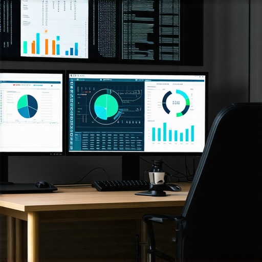 Optimized Financial Management Workspace Modern accounting setup with automation tools.