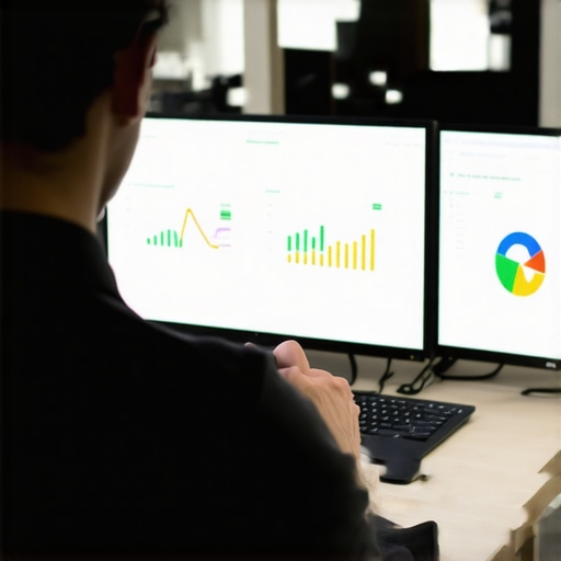 Streamlining Small Business Finances Business owner using accounting software to manage bookkeeping and payroll efficiently.