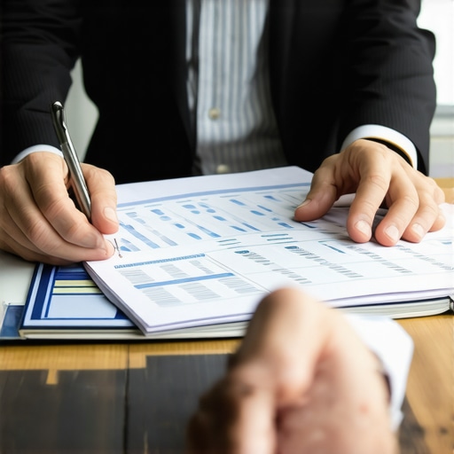 Business owner and CPA reviewing financial statements together for tax-efficient exit strategy