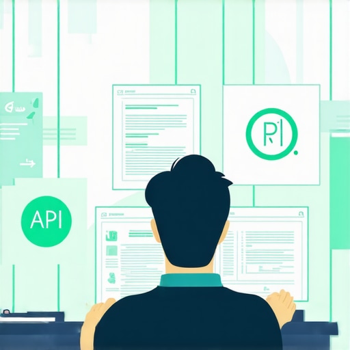 Visual representation of data reconciliation process with spreadsheets and API icons
