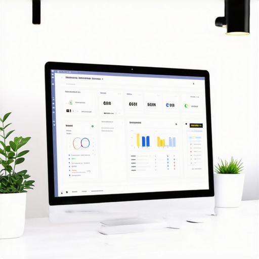 An accountant working on a computer with financial dashboards and graphs displayed, symbolizing effective bookkeeping tools.
