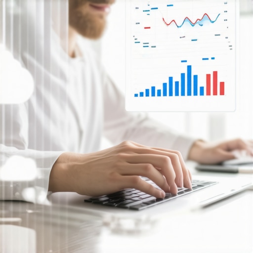 Person managing finances with cloud-based accounting software and automation tools.