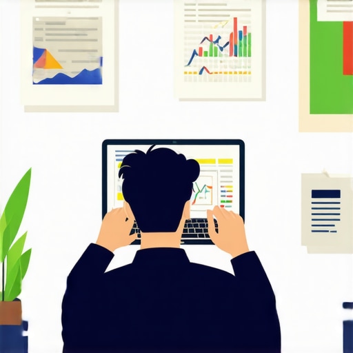 Business owner managing finances with charts and documents