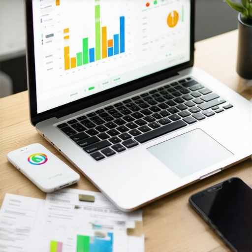An organized workspace with accounting software on a laptop and supporting devices, representing streamlined CPA services.