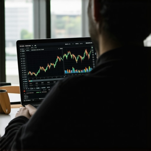 Efficient Financial Management Tools Person working on financial software with charts and analytics displayed
