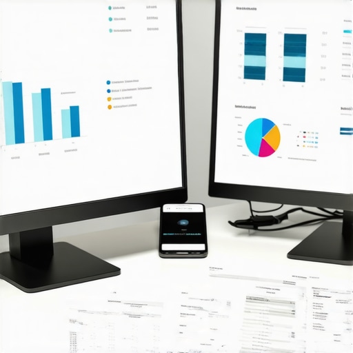 Efficient Home Office for CPA Tasks A home office setup with dual monitors running accounting software, representing efficient bookkeeping and CPA processes.