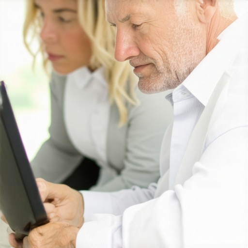 Business owner and child working together on payroll in a home office