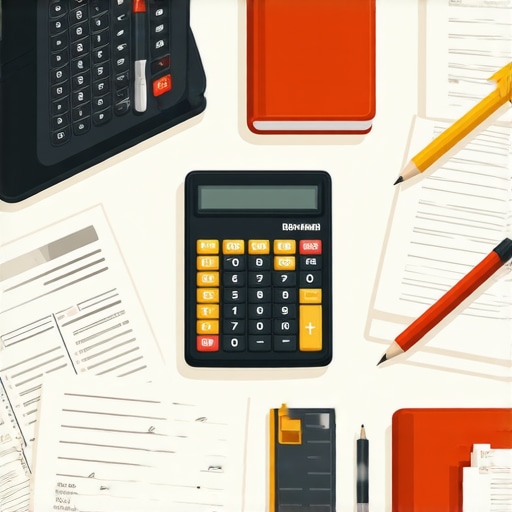Understanding Complex Tax Situations A detailed desk scene showing tax papers, calculator, and financial documents illustrating complex tax planning.