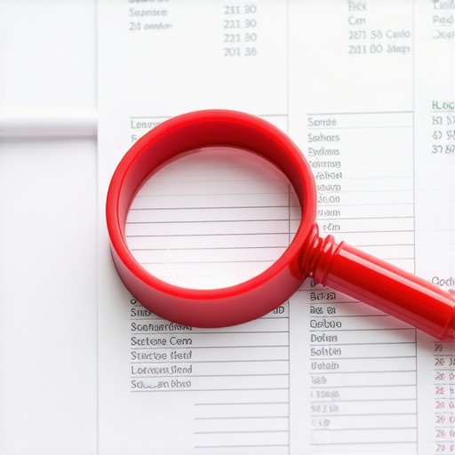 A magnifying glass focusing on detailed financial ledger entries to represent a deep-dive business audit.