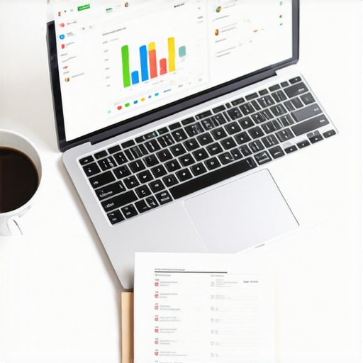 Professional financial dashboard and audit checklist on an organized desk