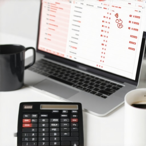 Close-up of a digital financial ledger showing highlighted errors and audit risks.