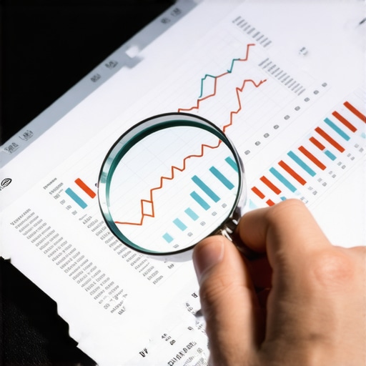 Advanced Bookkeeping Scrutiny Close up of financial audit on a digital tablet