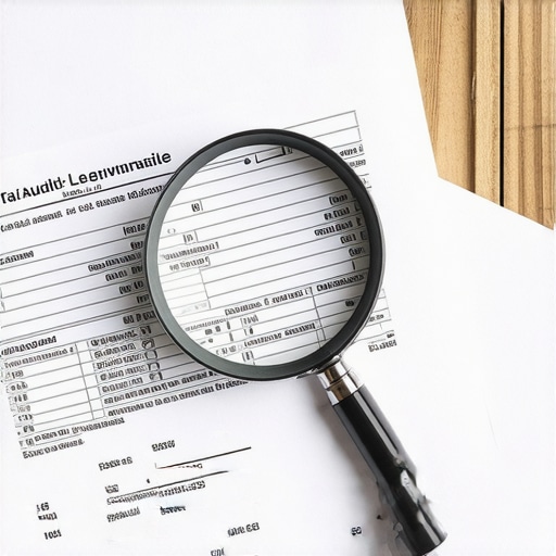 Analyzing Legal Expenses for Tax Deductions A magnifying glass focusing on line items of a legal invoice for business tax purposes.
