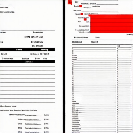 Bank Statement vs Accounting Ledger Discrepancy A side-by-side comparison of business bank records and a general ledger highlighting common accounting errors.