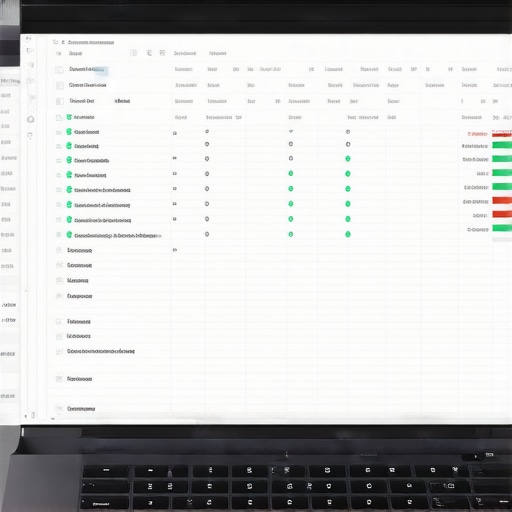 Cleaning Up Business Financial Data A digital representation of financial data being organized from a messy spreadsheet to a clean dashboard.