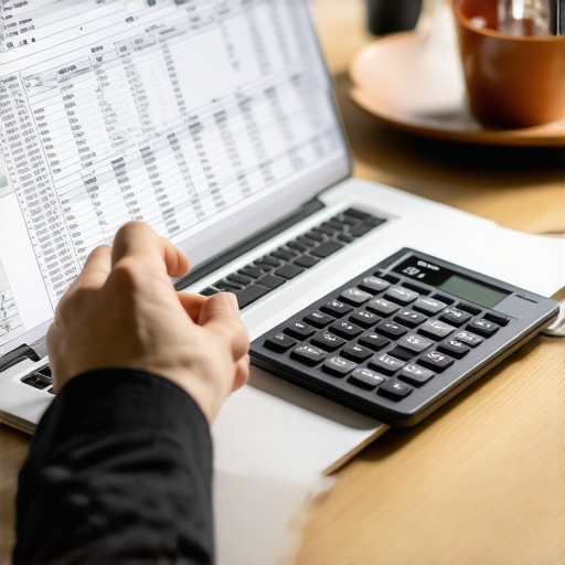 Detailed financial scrutiny during business sale due diligence Professional reviewing financial data for business exit
