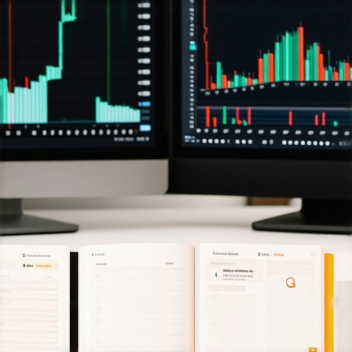 A workspace showing organized digital financial records and bookkeeping software.