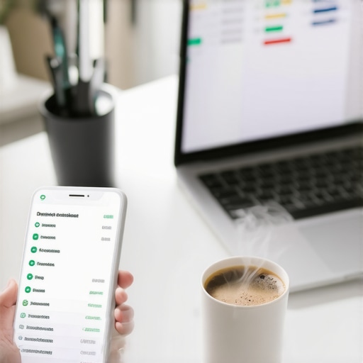 Digital Bookkeeping Workflow A person using a smartphone app to scan business receipts for digital record keeping.