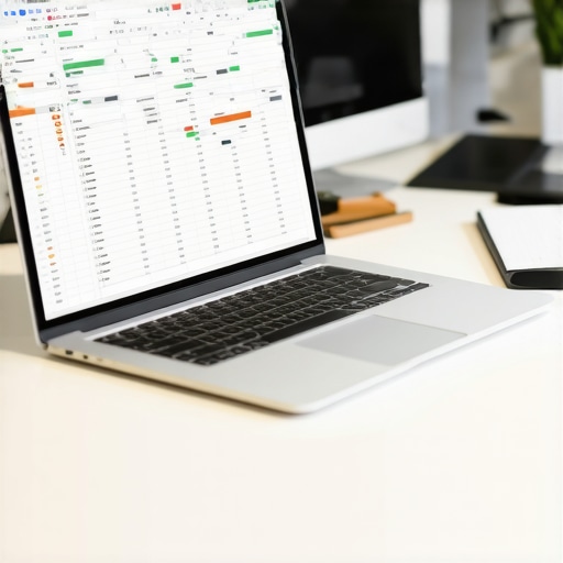 Digital Financial Audit and Organization Business owner conducting a digital audit of payroll records