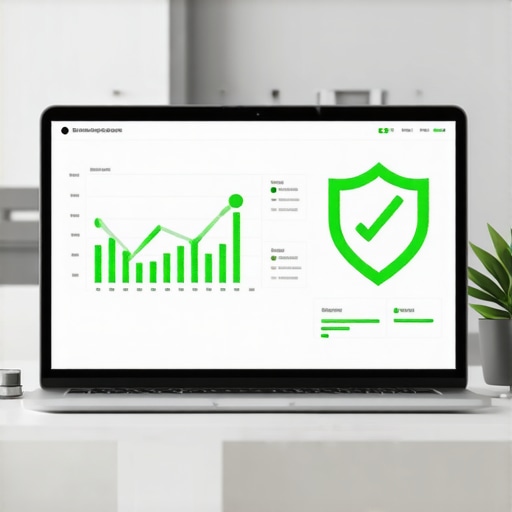 Digital Financial Shield Dashboard Secure business accounting and growth tracking visualization