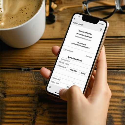 Digital Receipt Capture for Business Expenses A business owner using a smartphone to scan a meal receipt for tax documentation purposes.
