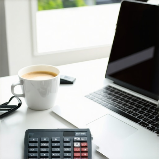 Expert Financial Data Analysis Close up of a business owner reviewing payroll and tax spreadsheets on a laptop.