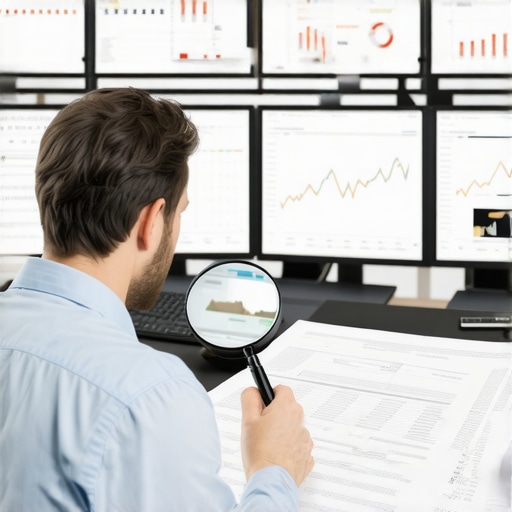 Professional auditor reviewing financial data to ensure accuracy in automated systems.